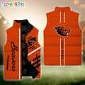 NCAA Oregon State Beavers Sport Team Personalized Sleeveless Down Puffer Jacket