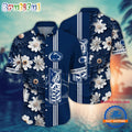 NCAA Penn State Nittany Lions Flower Summer Aloha Button Hawaiian Shirt