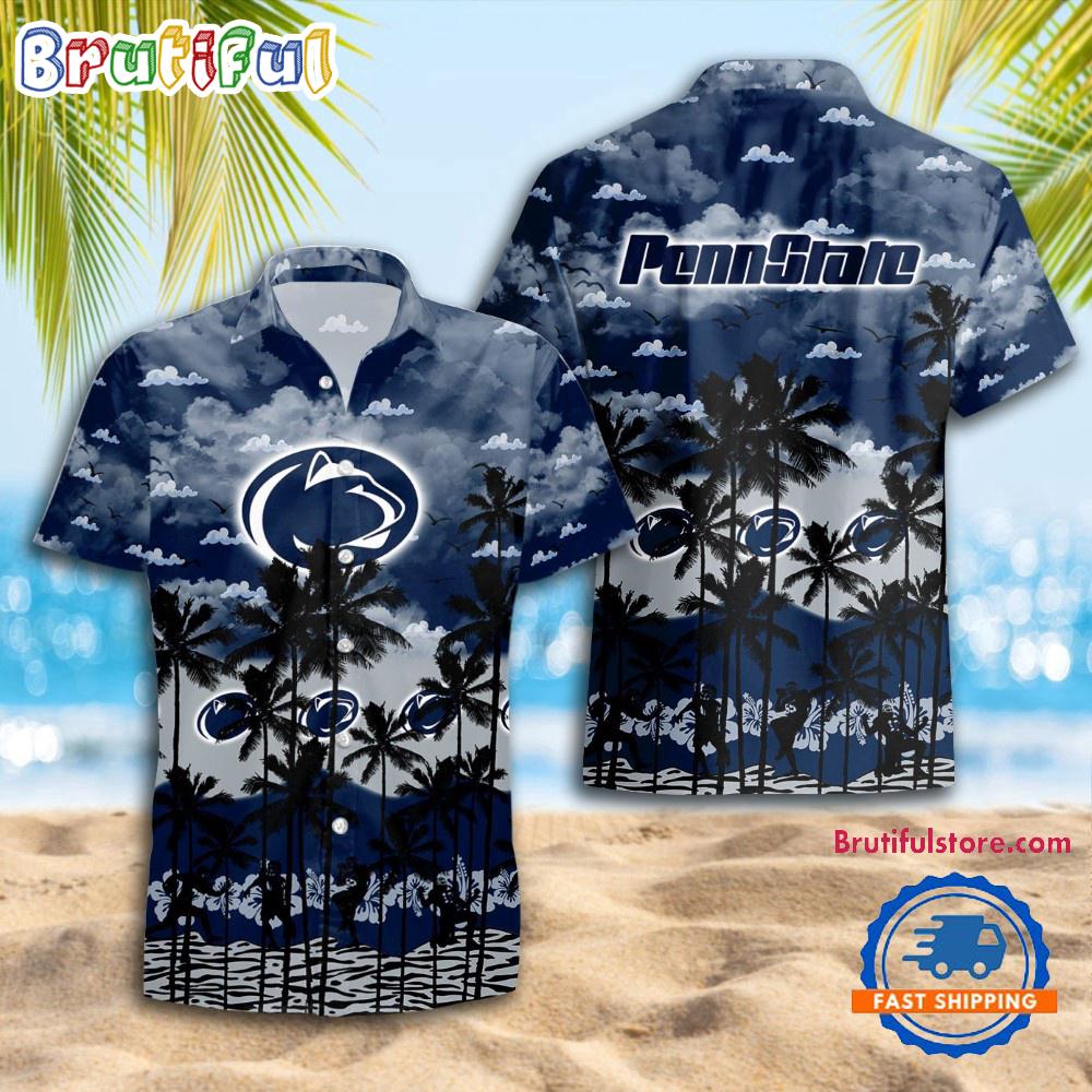 NCAA Penn State Nittany Lions Palm Tree Hawaiian Shirt