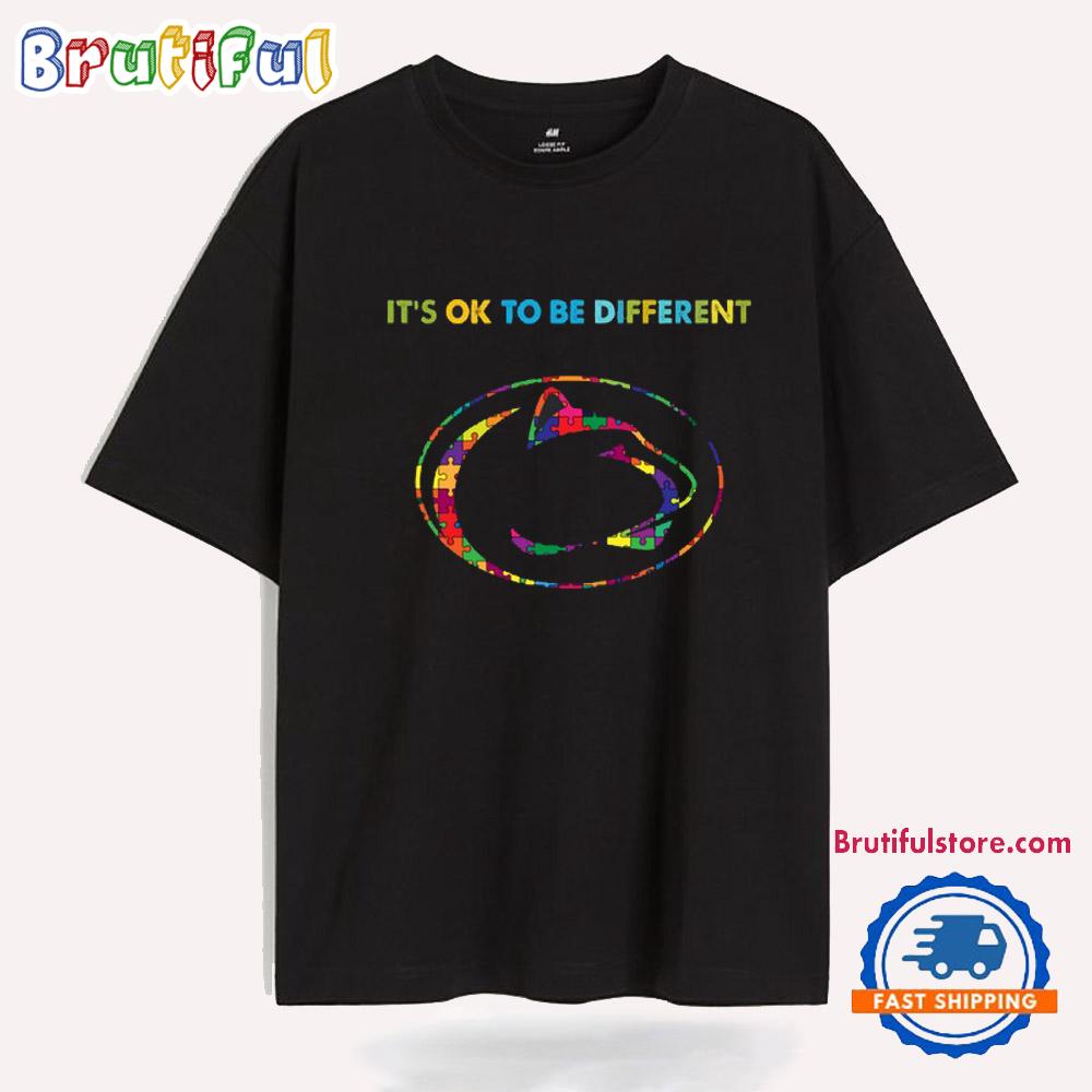 NCAA Penn State Nittany Lions Special Autism Awareness It’s Ok To Be Different T-Shirt