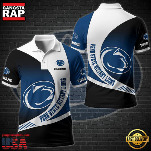 Custom Name NCAA Penn State Nittany Lions Team Polo Shirt