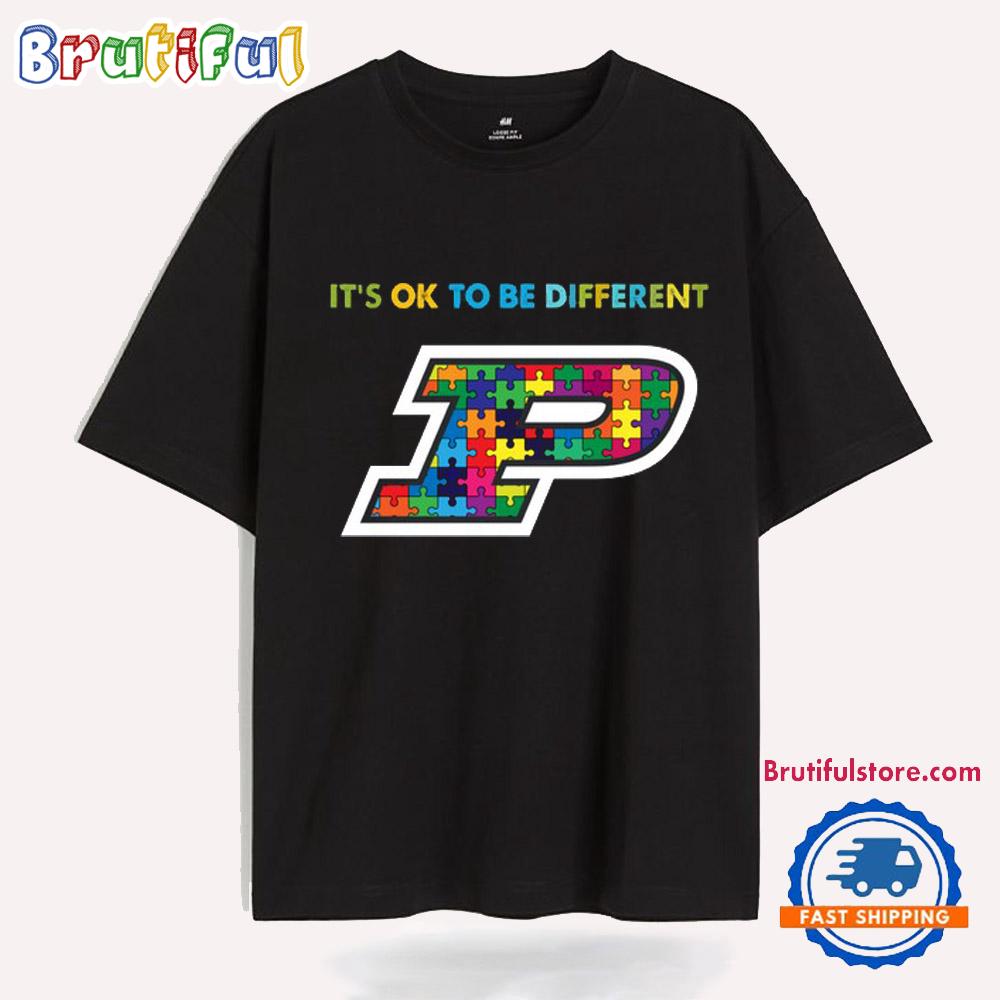 NCAA Purdue Boilermakers Special Autism Awareness It’s Ok To Be Different T-Shirt