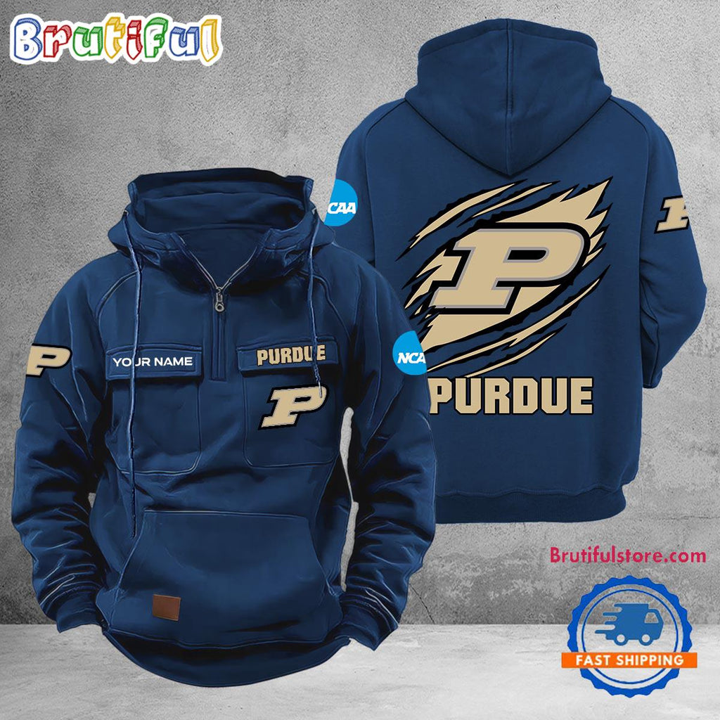 NCAA Purdue Boilermakers Sport Team Design Logo Name Cargo Hoodie