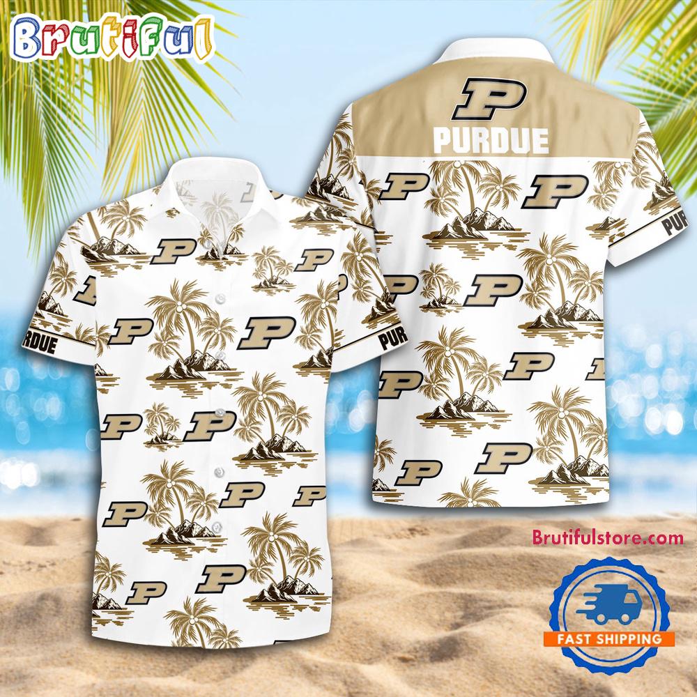 NCAA Purdue Boilermakers Sporty Aloha Summer Hawaiian Shirt