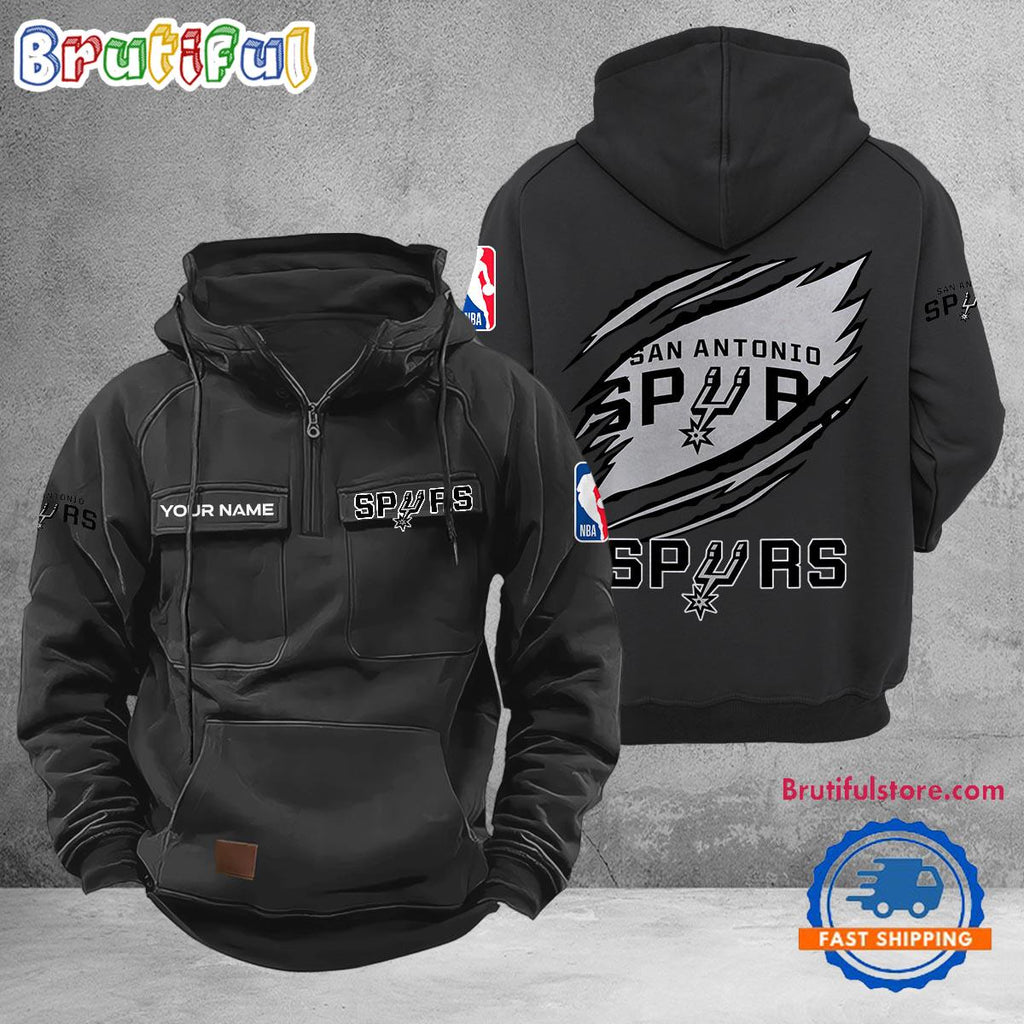 NCAA San Antonio Spurs Sport Team Design Logo Name Cargo Hoodie