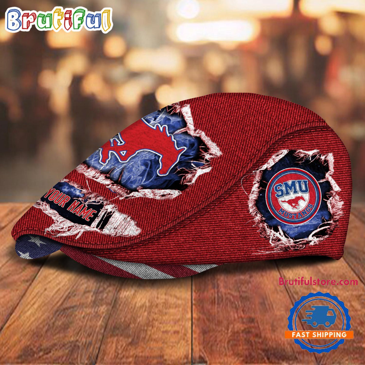 NCAA SMU Mustangs Sport Team Design Jeff Cap