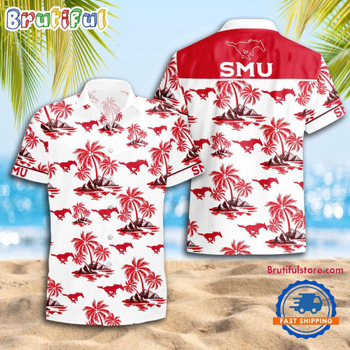 NCAA SMU Mustangs Sporty Aloha Summer Hawaiian Shirt