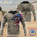 NCAA South Carolina Gamecocks Military Veterans Camouflage Hoodie