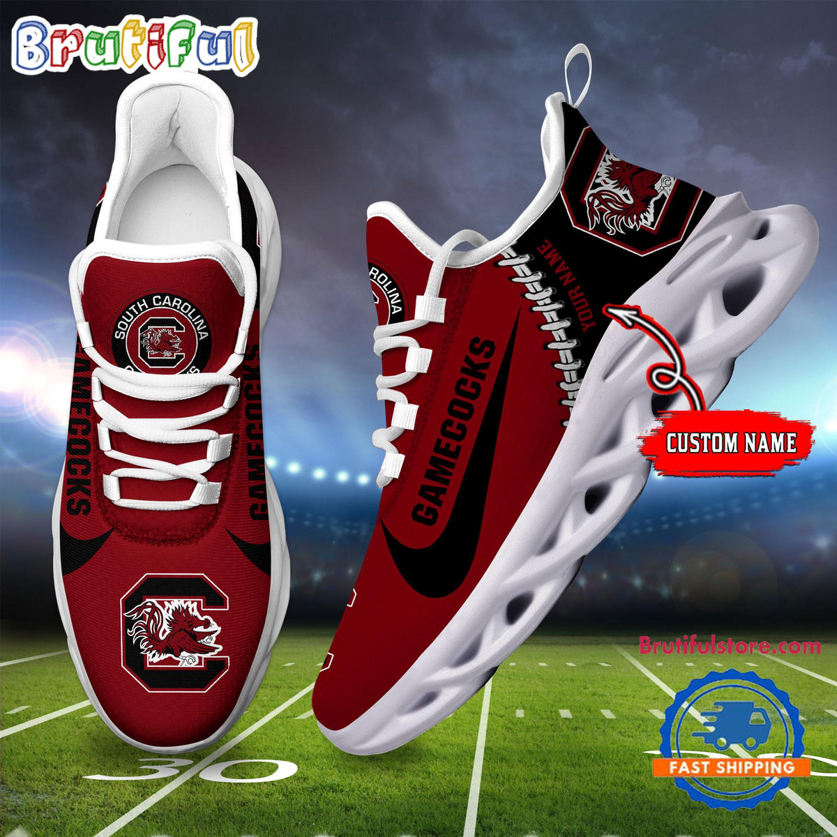 NCAA South Carolina Gamecocks New Season Design Max Soul Shoes Sport Sneaker