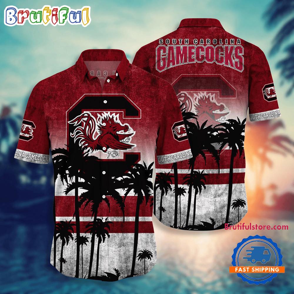 NCAA South Carolina Gamecocks Palm Tree Tropical Summer Beach Hawaiian Shirt