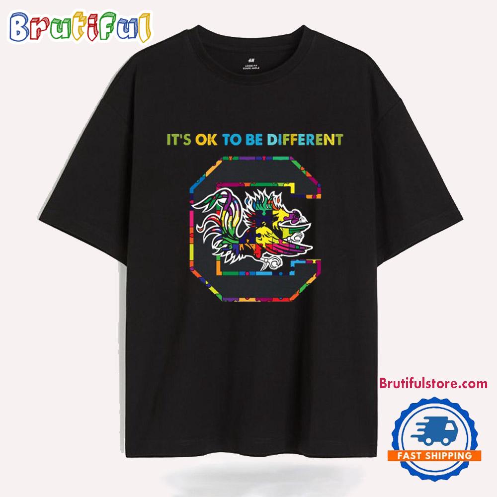 NCAA South Carolina Gamecocks Special Autism Awareness It’s Ok To Be Different T-Shirt