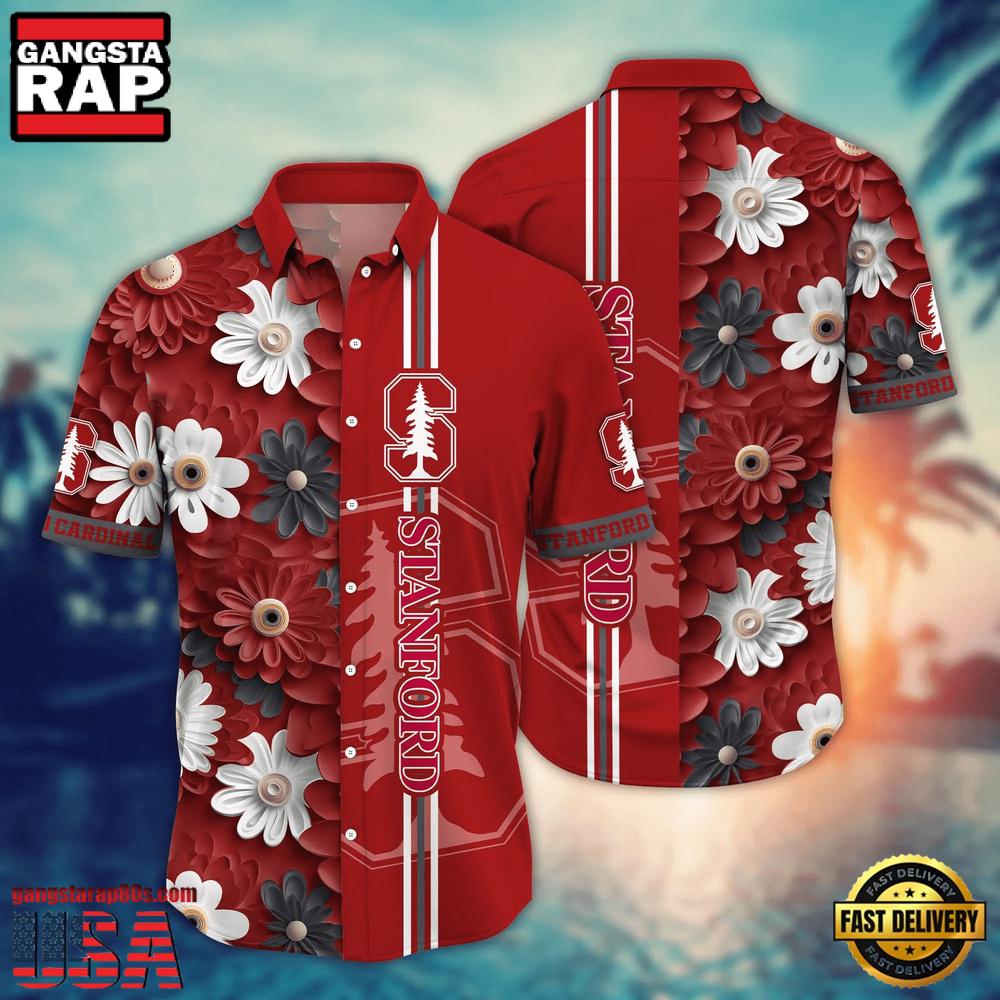 NCAA Stanford Cardinal Flower Style Hot Summer Aloha Hawaiian Shirt