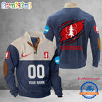 NCAA Stanford Cardinal Sport Team Custom Name And Number Buttoned Collar Sweatshirt