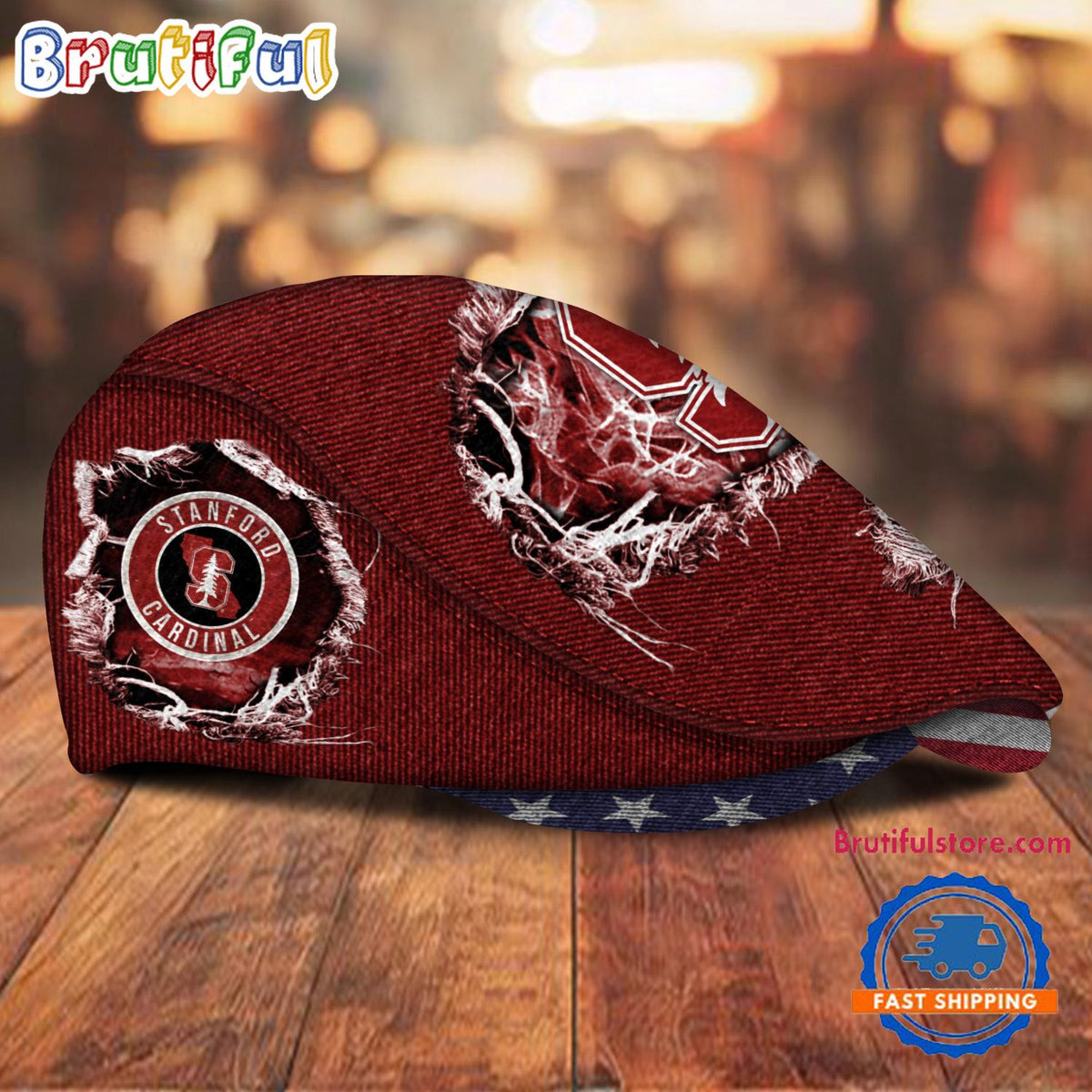 NCAA Stanford Cardinal Sport Team Design Jeff Cap