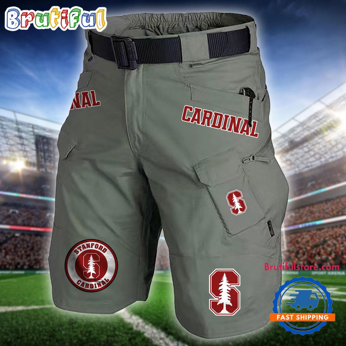 NCAA Stanford Cardinal Sport Team Military Tactical Shorts