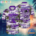 NCAA TCU Horned Frogs Flower Design Summer Beach Aloha Hawaiian Shirt