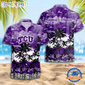 NCAA TCU Horned Frogs Palm Tree Hawaiian Shirt