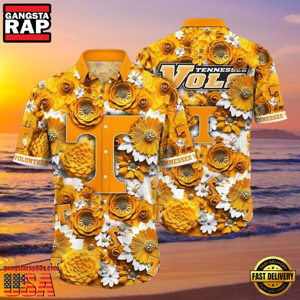 NCAA Tennessee Volunteers Flower Hawaiian Shirt 3D Shirt