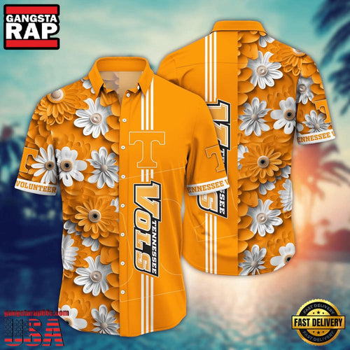NCAA Tennessee Volunteers Flower Style Hot Summer Aloha Hawaiian Shirt