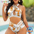 NCAA Tennessee Volunteers Hawaiian Pattern Deisgn Women’s Bikini Set, Women’s Sporty Summer Bikini Set