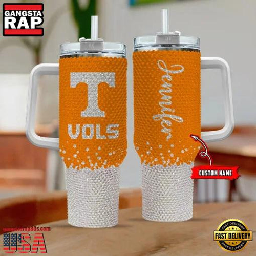 NCAA Tennessee Volunteers Custom Name Stanley Diamond Tumbler 40oz