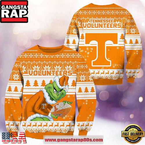 NCAA Tennessee Volunteers x Grinch New Design Ugly Xmas Sweater