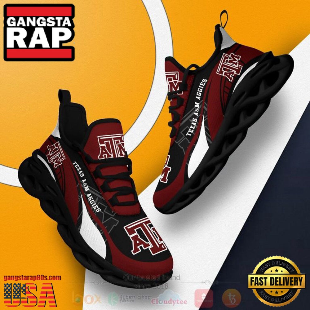 NCAA Texas A&M Aggies Football Clunky Unique Design Max Soul Shoes Running Sneakers