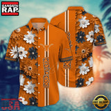 NCAA Texas Longhorns Flower Style Hot Summer Aloha Hawaiian Shirt