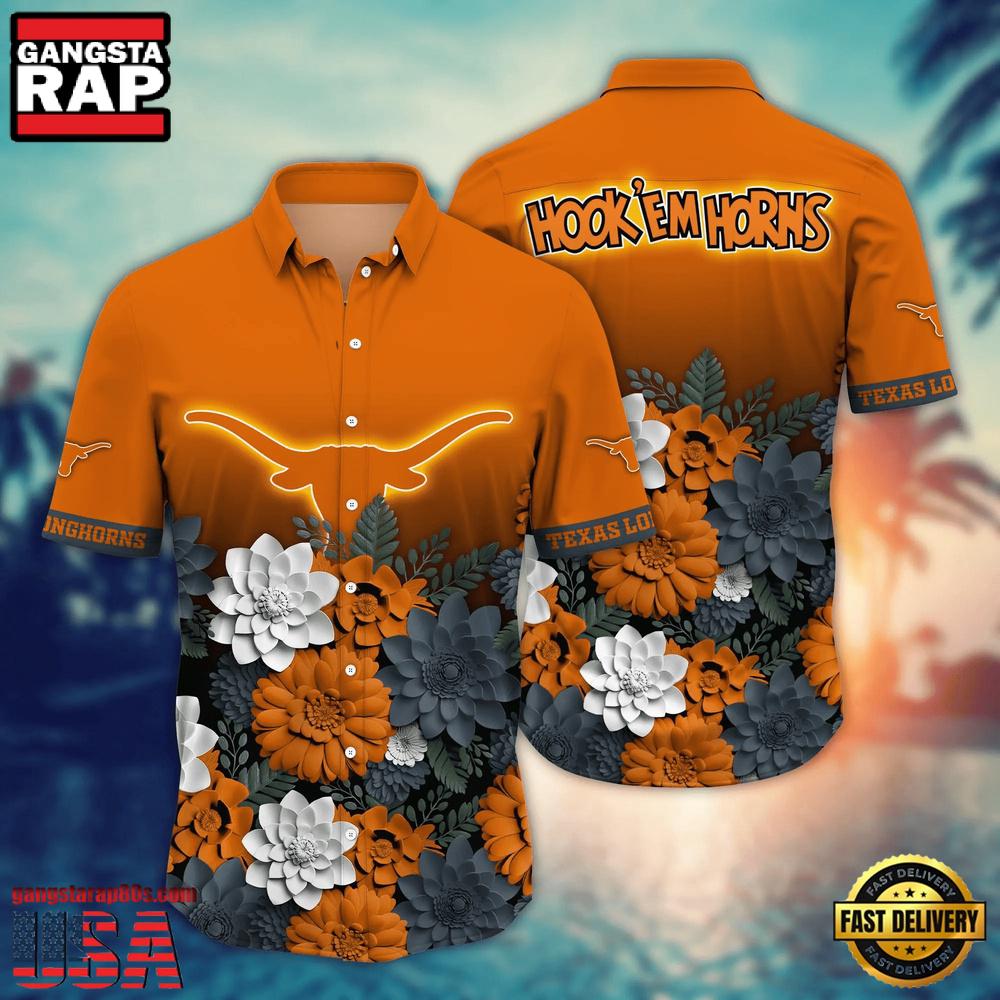 NCAA Texas Longhorns Hot Summer Aloha Hawaiian Shirt Hawaiian Shirt