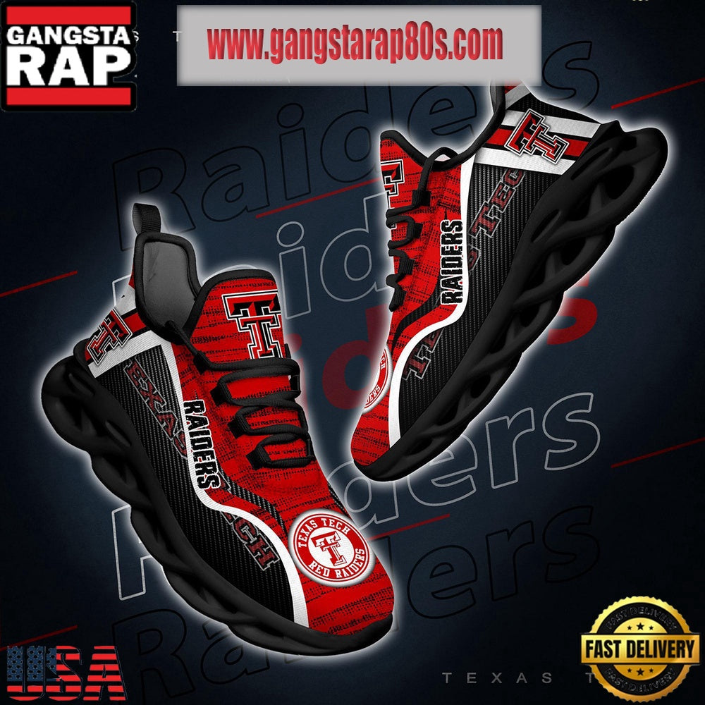 NCAA Texas Tech Red Raiders New Design Max Soul Shoes Running Sneakers