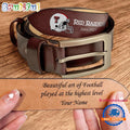NCAA Texas Tech Red Raiders Sport Logo Helmets Men’s Leather Belt