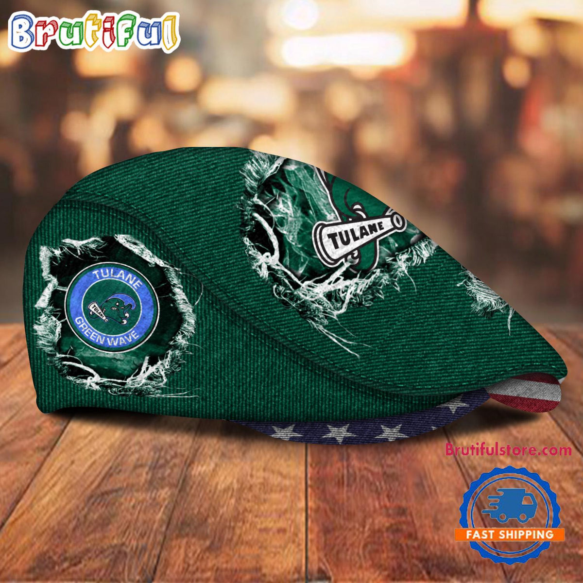 NCAA Tulane Green Wave Sport Team Design Jeff Cap