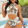 NCAA UCF Knights Hawaiian Pattern Deisgn Women’s Bikini Set, Women’s Sporty Summer Bikini Set