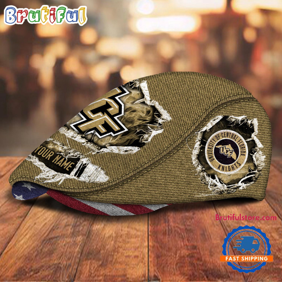 NCAA UCF Knights Sport Team Design Jeff Cap