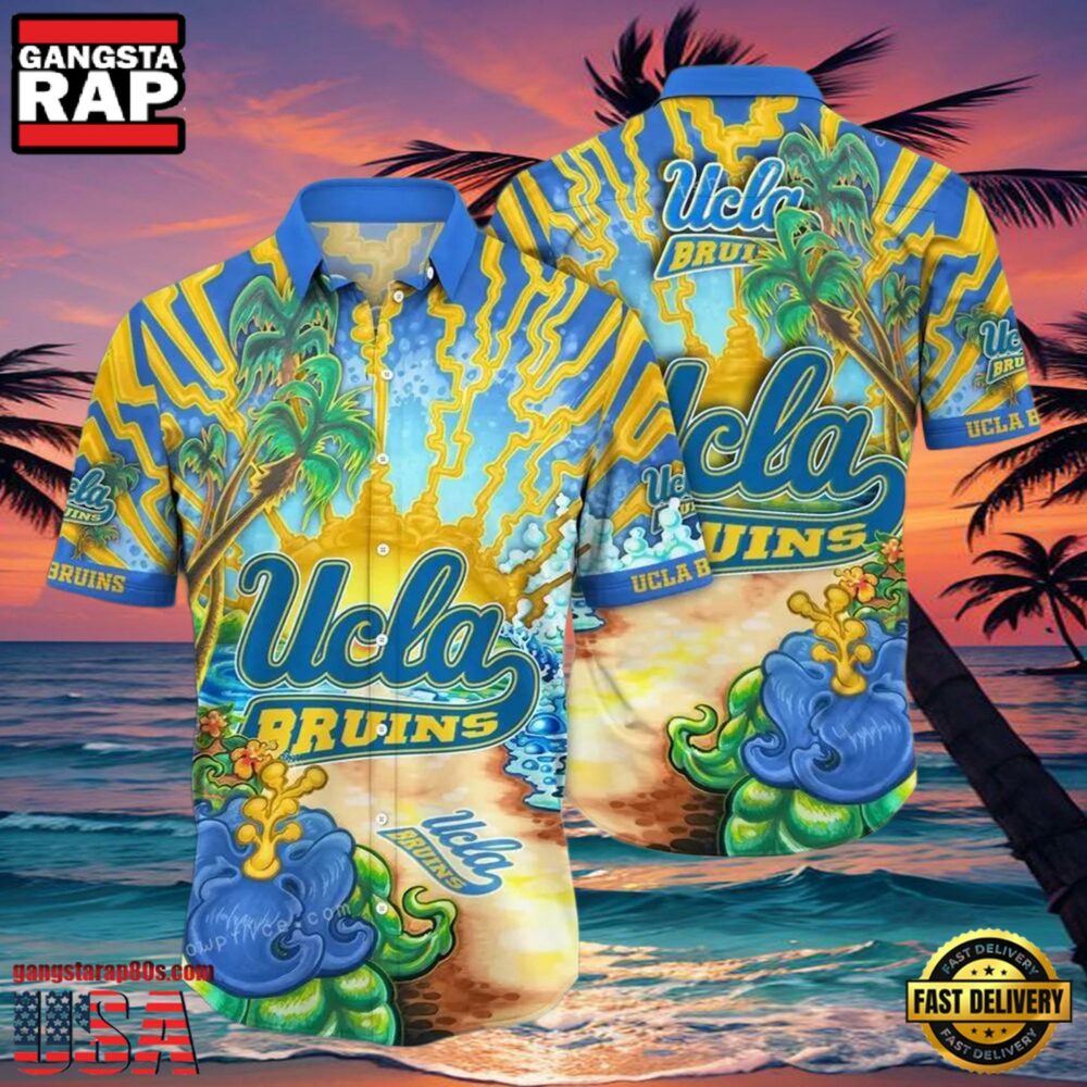 NCAA Ucla Bruins Flower Hawaiian Shirt Outfit 3D Shirt, Unique Ucla Bruins Gifts