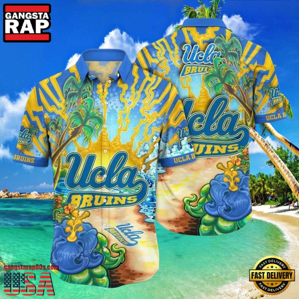 NCAA Ucla Bruins Flower Hawaiian Shirt Outfit 3D Shirt, Unique Ucla Bruins Gifts