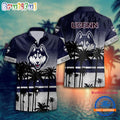 NCAA UCONN Huskies Palm Tree Tropical Summer Beach Hawaiian Shirt