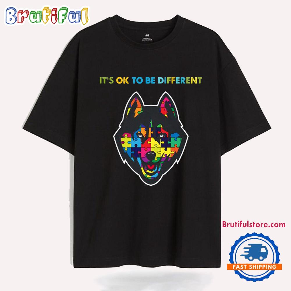NCAA UConn Huskies Special Autism Awareness It’s Ok To Be Different T-Shirt
