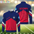 NCAA Uconn Huskies Sport Logo Team Personalized Standing Neck Zipper Jacket