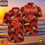 NCAA Usc Trojans Flower Hawaiian Shirt Outfit 3D Shirt, Personalized Usc Trojans Gifts