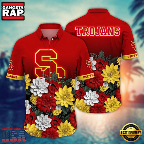 NCAA USC Trojans Hot Summer Aloha Hawaiian Shirt Hawaiian Shirt