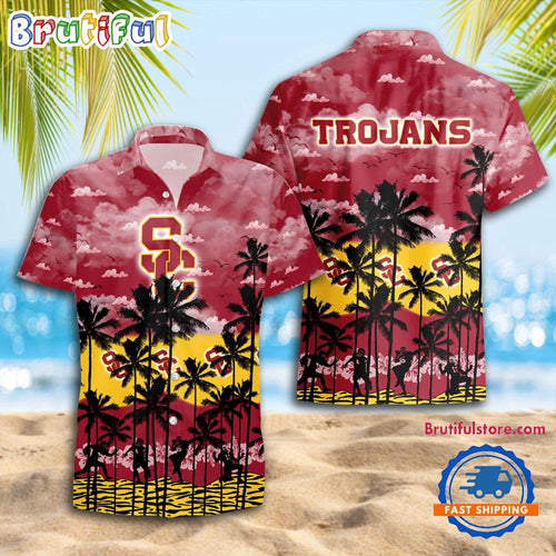 NCAA USC Trojans Palm Tree Hawaiian Shirt