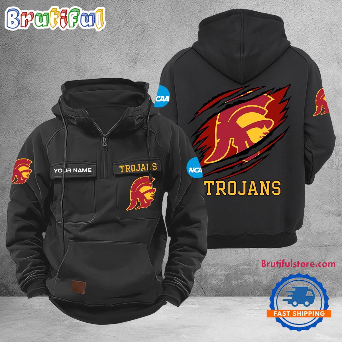 NCAA USC Trojans Sport Team Design Logo Name Cargo Hoodie