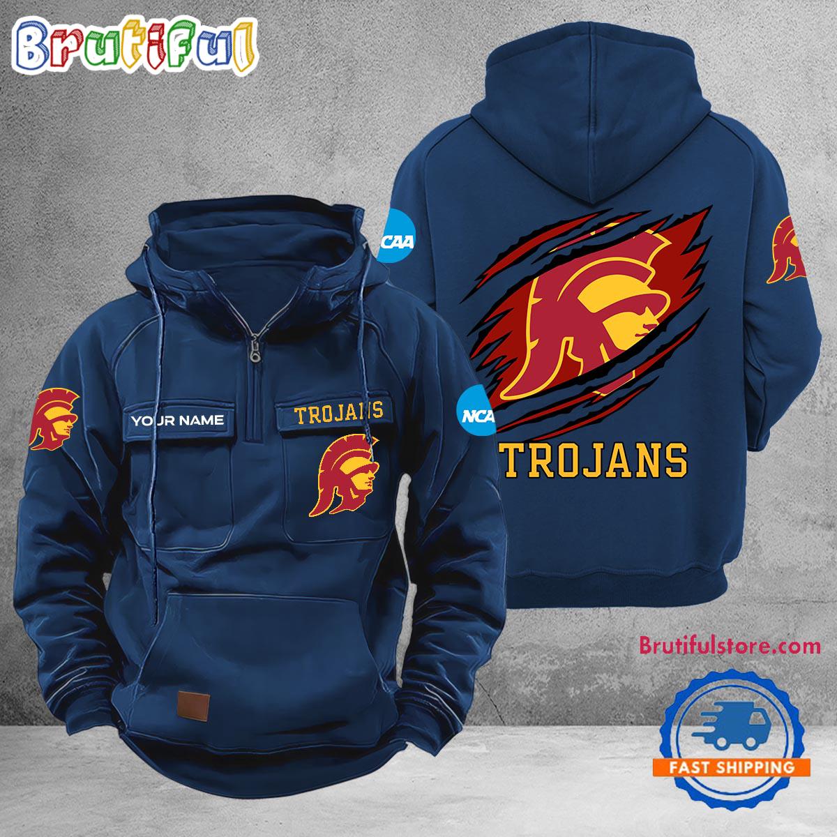 NCAA USC Trojans Sport Team Design Logo Name Cargo Hoodie