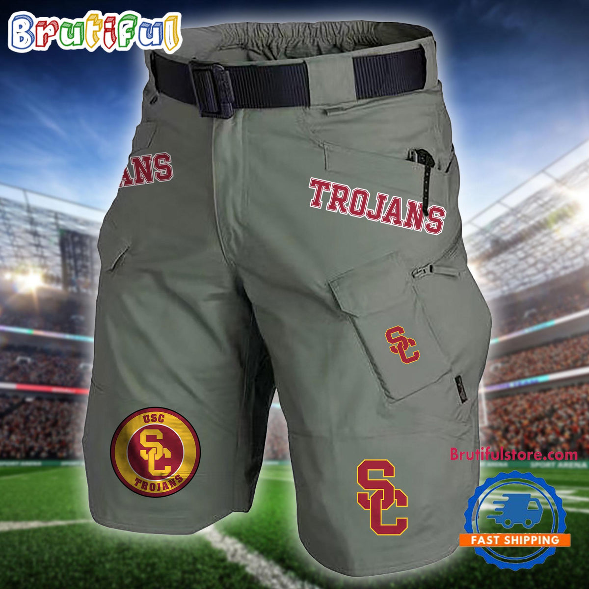 NCAA USC Trojans Sport Team Military Tactical Shorts