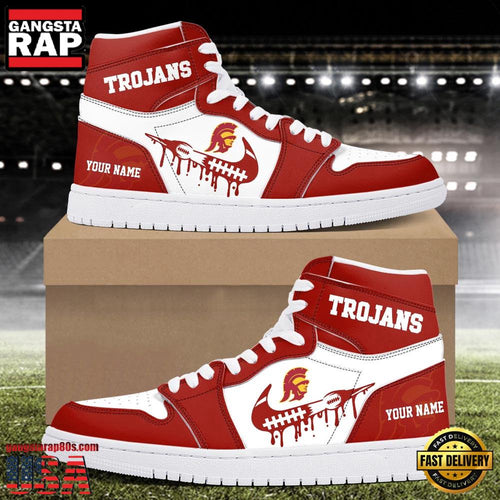 NCAA USC Trojans Sport Team CustomAir Jordan 1 Running Sneakers Shoes