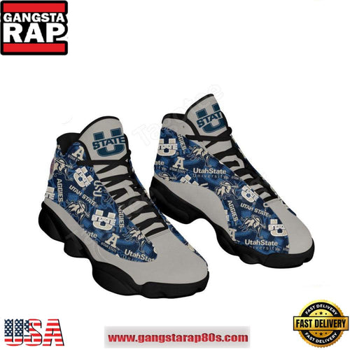 NCAA Utah State Aggies Logo Air Jordan 13 Shoes Running Sneakers