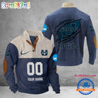 NCAA Utah State Aggies Sport Team Custom Name And Number Buttoned Collar Sweatshirt
