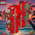 NCAA Utah Utes Flower Hawaiian Shirt 3D Shirt, Utah Utes Football Gifts