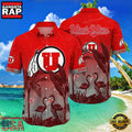 NCAA Utah Utes Flower Hawaiian Shirt 3D Shirt, Utah Utes Holiday Gifts